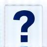 Stylized icon representing a question mark and answer symbol