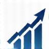 Stylized icon representing trend analysis with upward graph